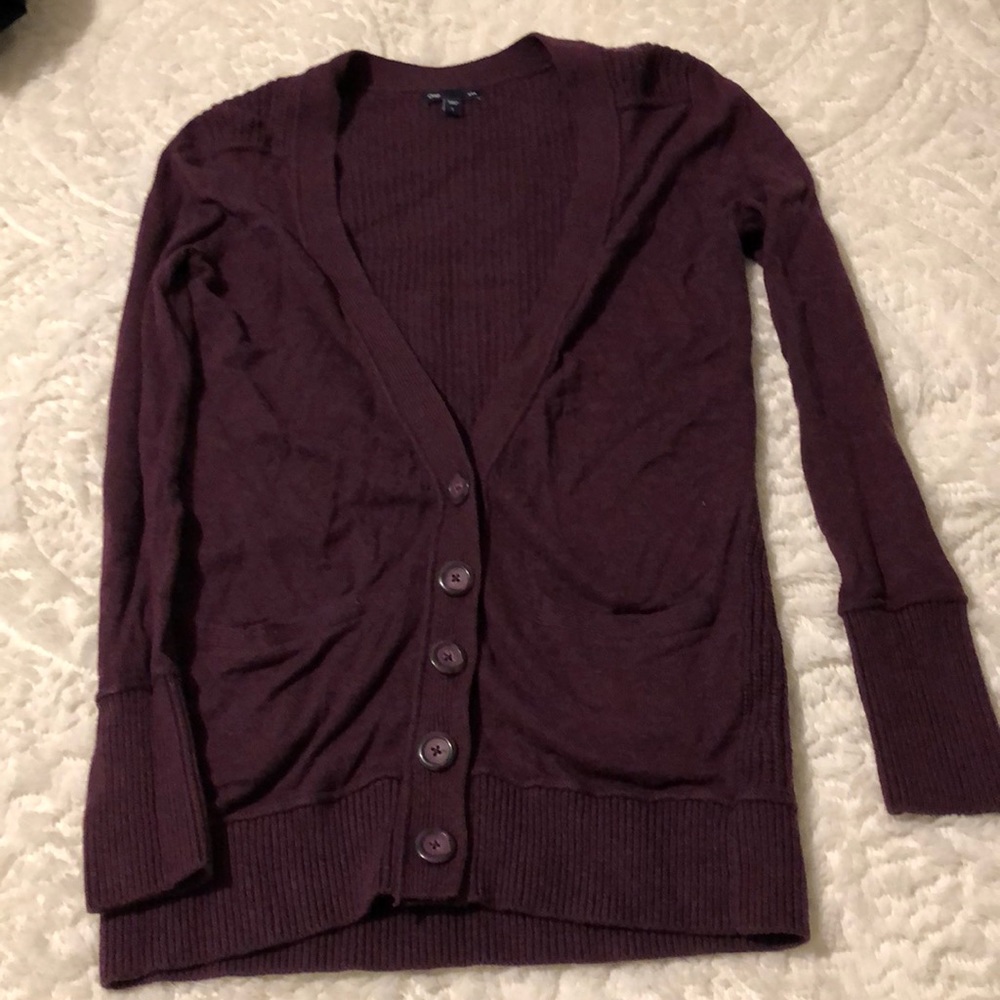 Maroon Gap Vneck Cardigan